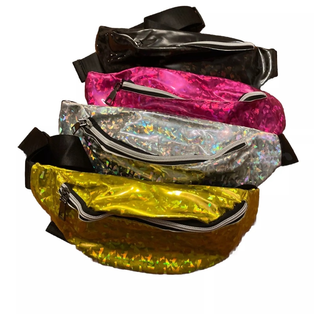 Set Of 4  Bum Bag Fanny Pack Travel Waist Festival Money Belt Wallet.